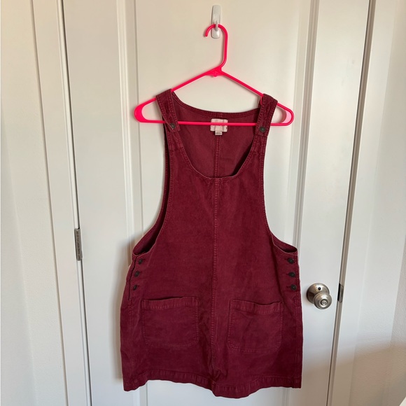 American Eagle Corduroy Overall Dress Y2K Jumper - Picture 2 of 6